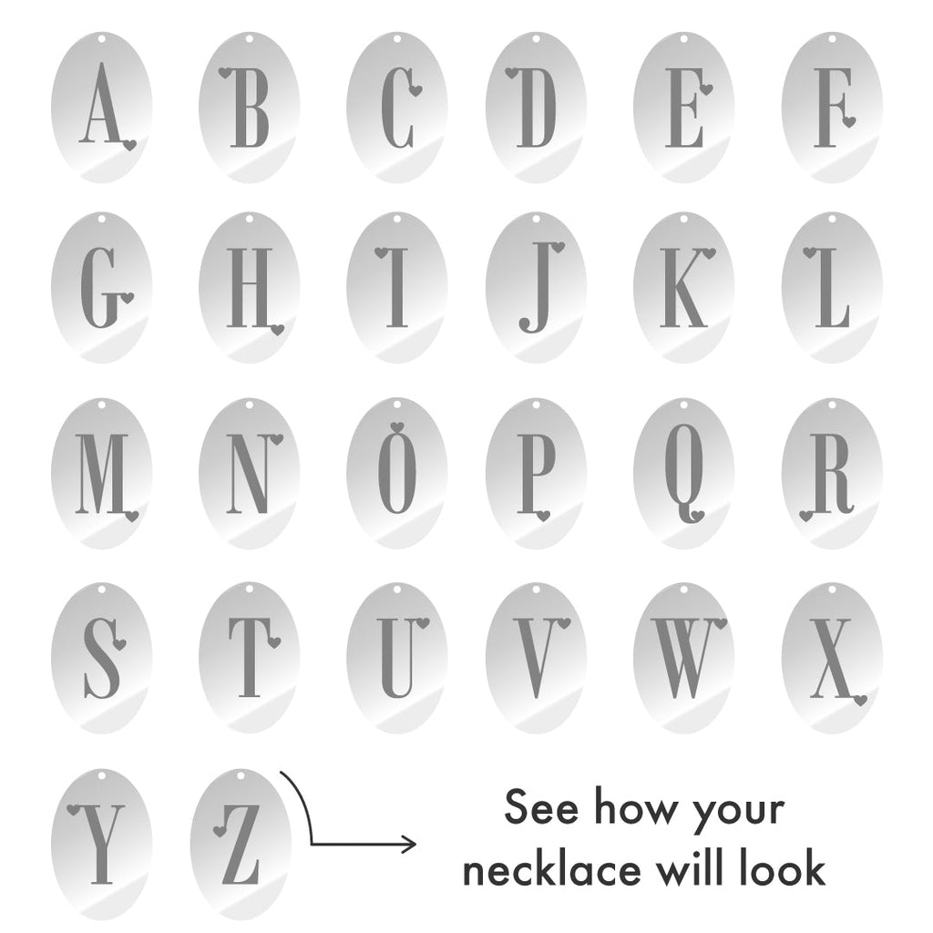 Initials Oval Necklace