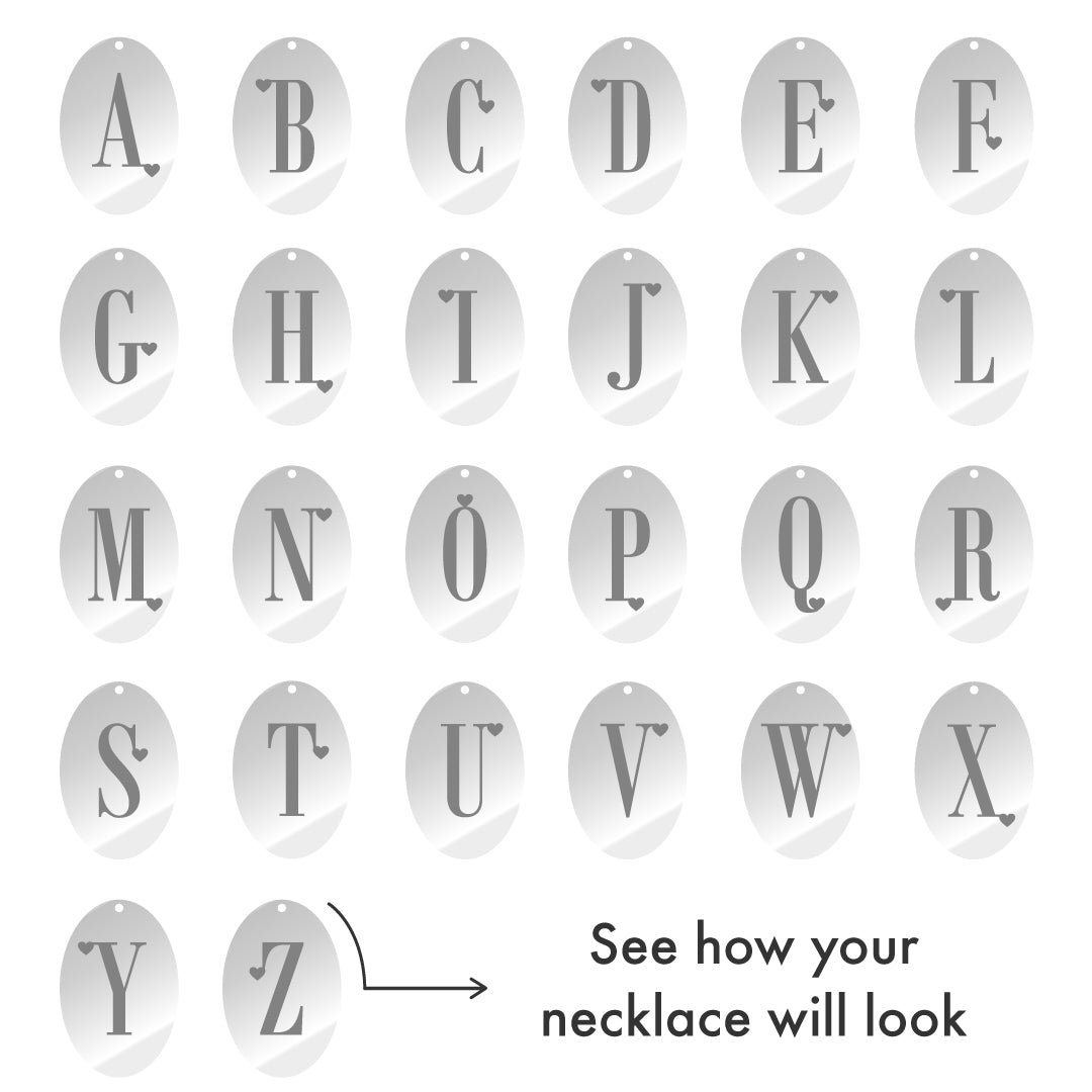Initials Oval Necklace