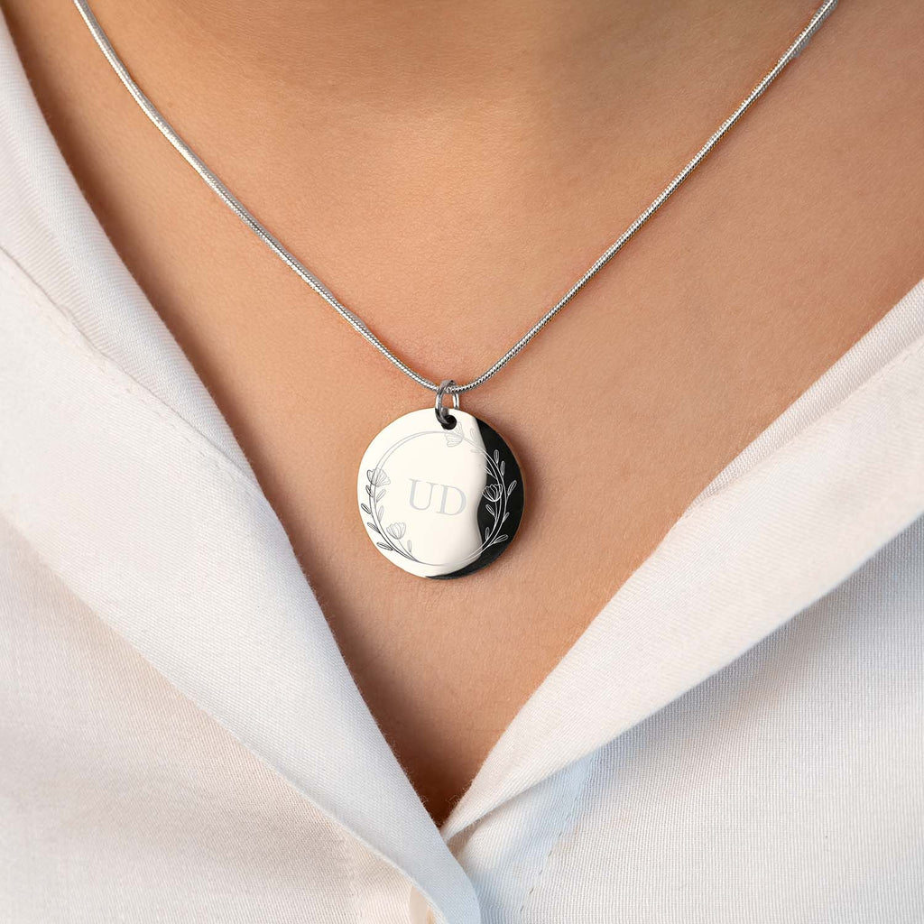 Initials Circle Necklace